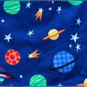 Joann Dark Blue Planets Outer Space Fleece Fabric Material Astrology Sewing